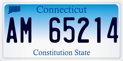 CT license plate AM65214