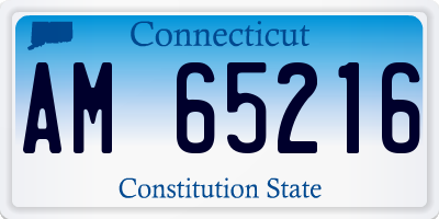 CT license plate AM65216