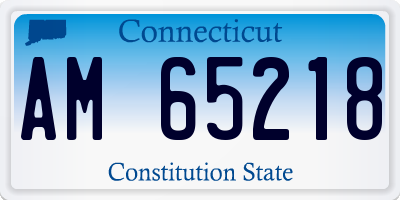 CT license plate AM65218