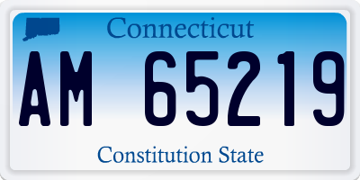 CT license plate AM65219