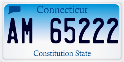 CT license plate AM65222
