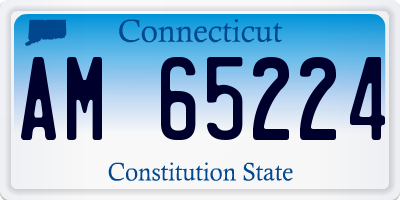 CT license plate AM65224