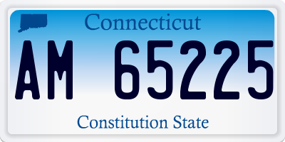 CT license plate AM65225