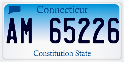 CT license plate AM65226