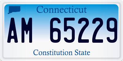 CT license plate AM65229