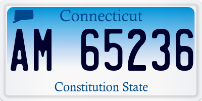 CT license plate AM65236