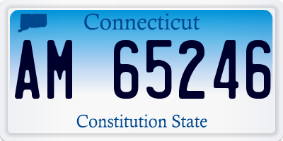 CT license plate AM65246