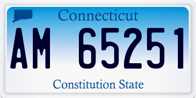 CT license plate AM65251