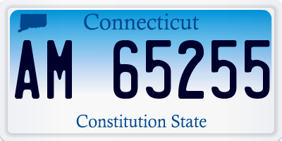 CT license plate AM65255