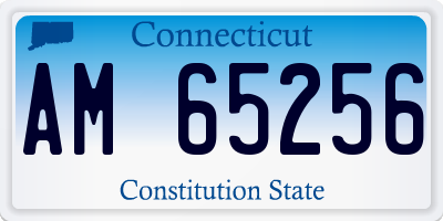 CT license plate AM65256