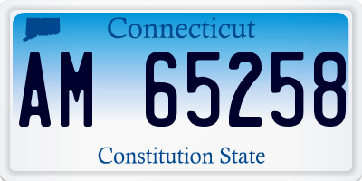 CT license plate AM65258