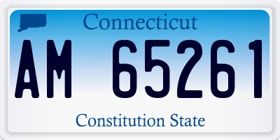 CT license plate AM65261