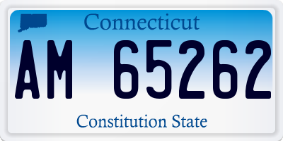 CT license plate AM65262