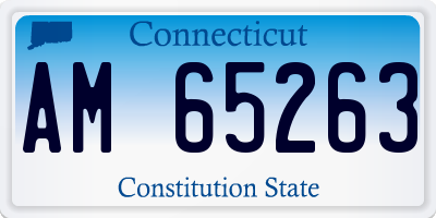 CT license plate AM65263