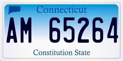 CT license plate AM65264