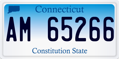 CT license plate AM65266