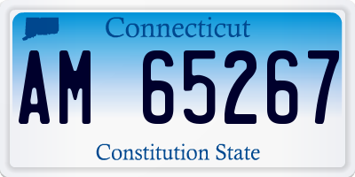 CT license plate AM65267
