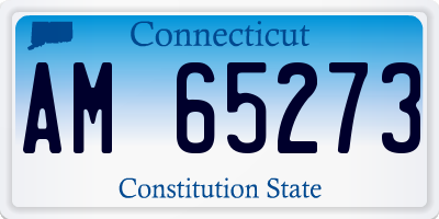 CT license plate AM65273