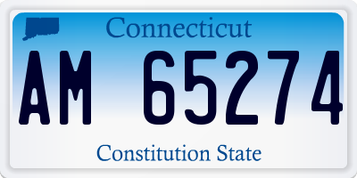 CT license plate AM65274