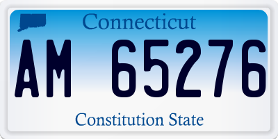 CT license plate AM65276