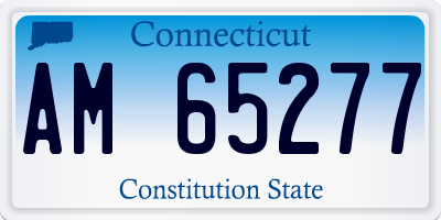 CT license plate AM65277