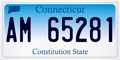 CT license plate AM65281