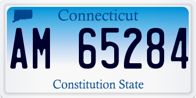 CT license plate AM65284