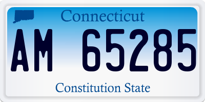 CT license plate AM65285