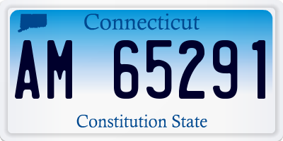 CT license plate AM65291
