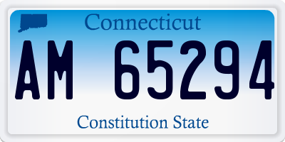 CT license plate AM65294