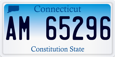 CT license plate AM65296