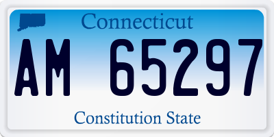CT license plate AM65297