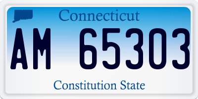 CT license plate AM65303