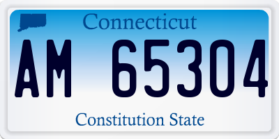 CT license plate AM65304