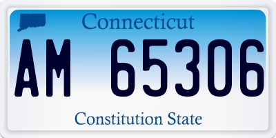 CT license plate AM65306