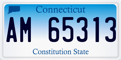 CT license plate AM65313