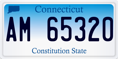 CT license plate AM65320