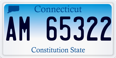 CT license plate AM65322