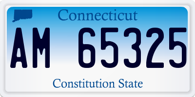 CT license plate AM65325