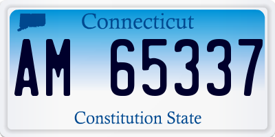 CT license plate AM65337