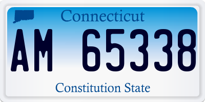 CT license plate AM65338