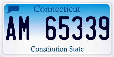 CT license plate AM65339