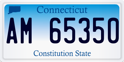 CT license plate AM65350