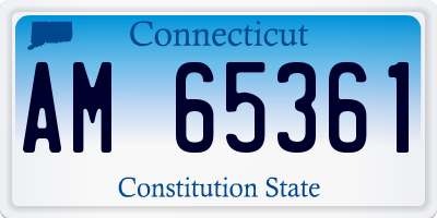 CT license plate AM65361