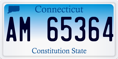 CT license plate AM65364