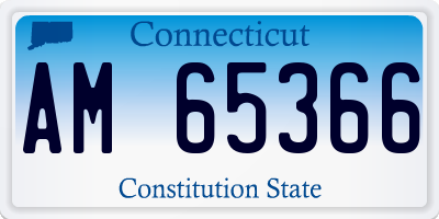 CT license plate AM65366