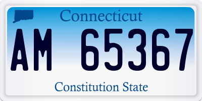 CT license plate AM65367