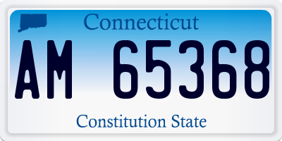 CT license plate AM65368