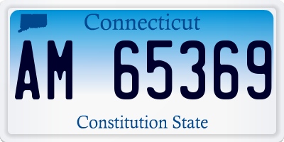 CT license plate AM65369