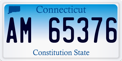 CT license plate AM65376